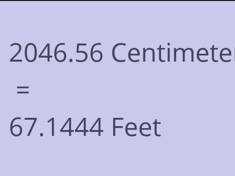 2046.56 CM TO FEET