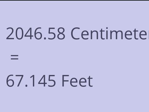 2046.58 CM TO FEET