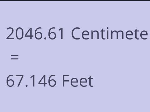 2046.61 CM TO FEET