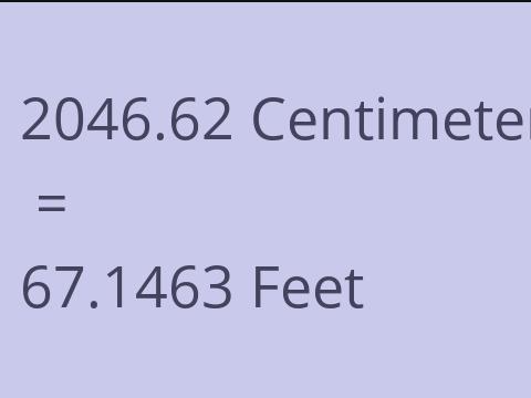 2046.62 CM TO FEET