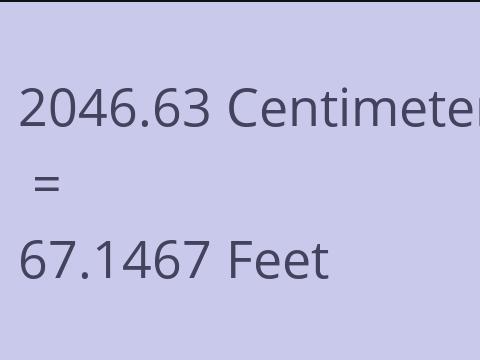 2046.63 CM TO FEET