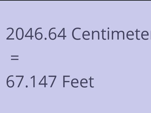 2046.64 CM TO FEET