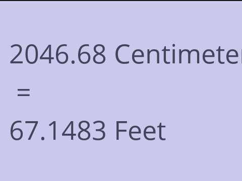 2046.68 CM TO FEET