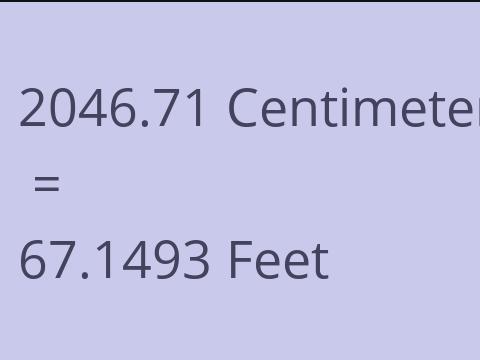 2046.71 CM TO FEET