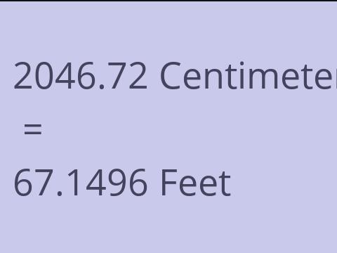 2046.72 CM TO FEET