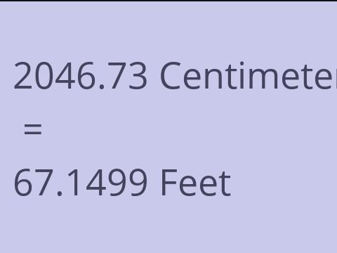 2046.73 CM TO FEET