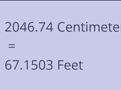 2046.74 CM TO FEET