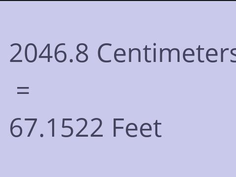 2046.8 CM TO FEET