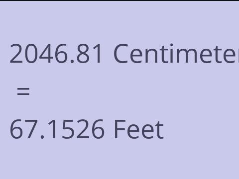 2046.81 CM TO FEET