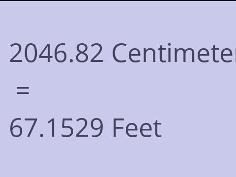 2046.82 CM TO FEET