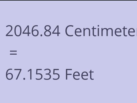 2046.84 CM TO FEET