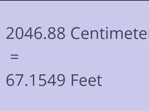2046.88 CM TO FEET