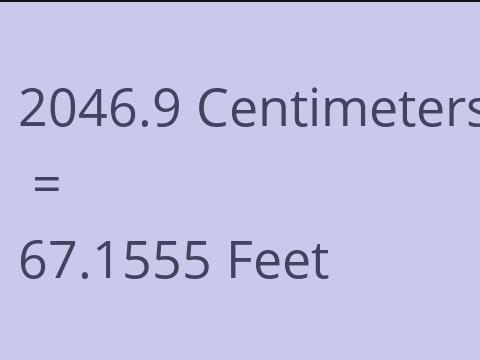 2046.9 CM TO FEET