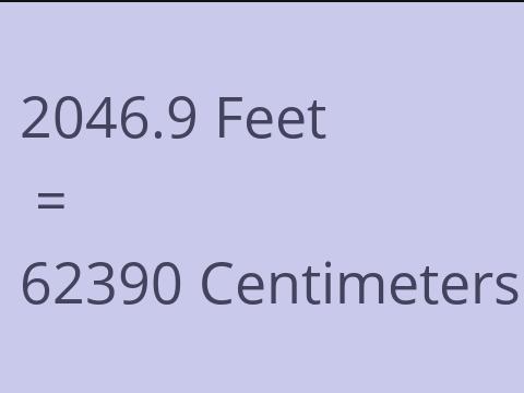 2046.9 FEET TO CM