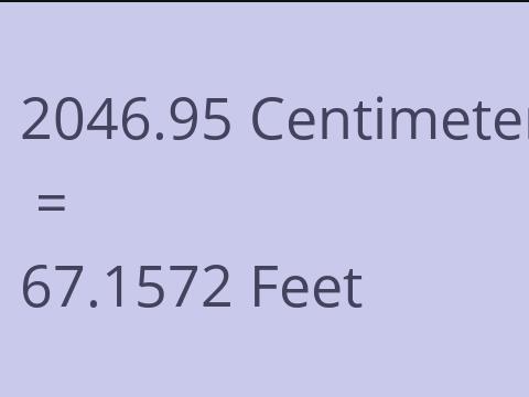 2046.95 CM TO FEET