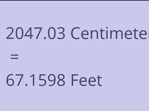 2047.03 CM TO FEET