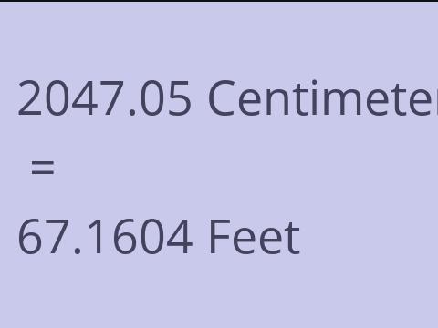 2047.05 CM TO FEET