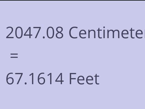 2047.08 CM TO FEET