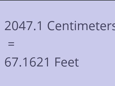 2047.1 CM TO FEET