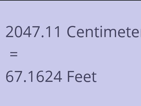 2047.11 CM TO FEET