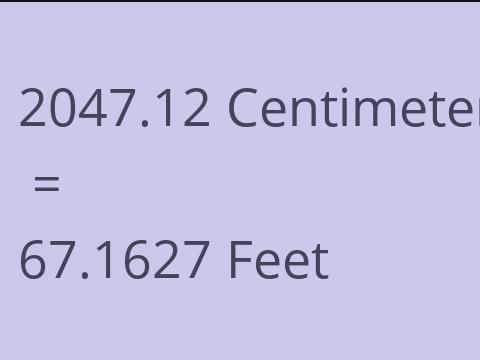 2047.12 CM TO FEET