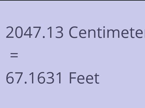 2047.13 CM TO FEET