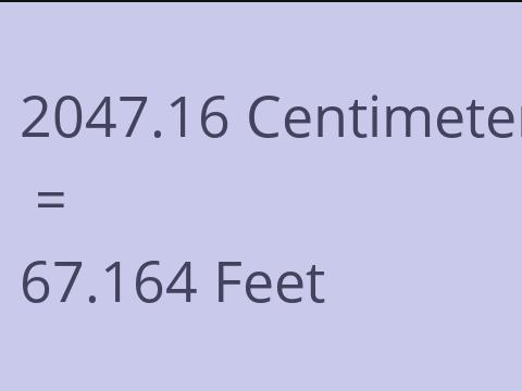 2047.16 CM TO FEET