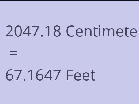 2047.18 CM TO FEET