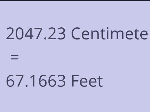 2047.23 CM TO FEET