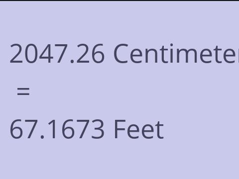 2047.26 CM TO FEET