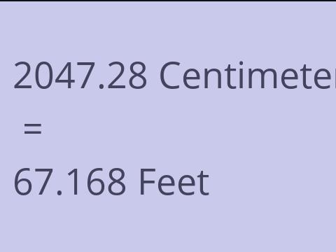 2047.28 CM TO FEET
