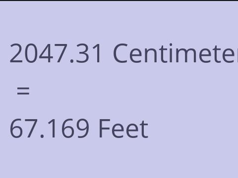 2047.31 CM TO FEET