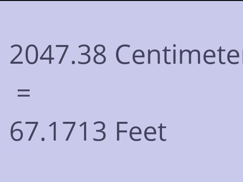 2047.38 CM TO FEET