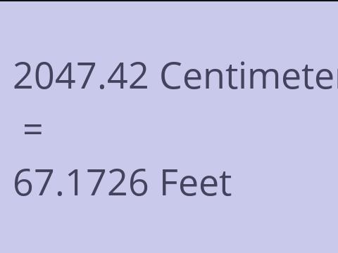 2047.42 CM TO FEET