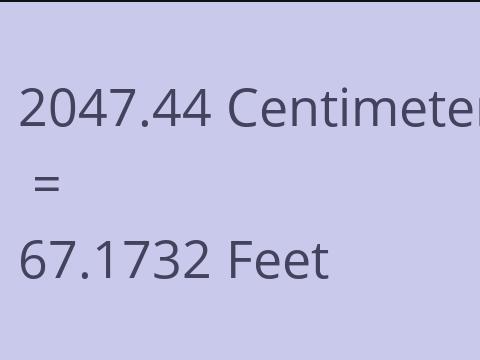 2047.44 CM TO FEET