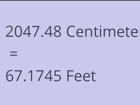 2047.48 CM TO FEET