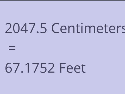 2047.5 CM TO FEET