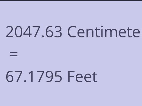 2047.63 CM TO FEET