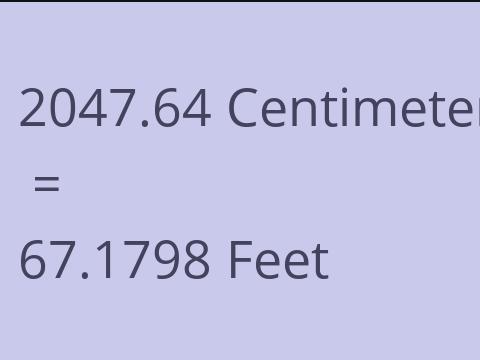 2047.64 CM TO FEET