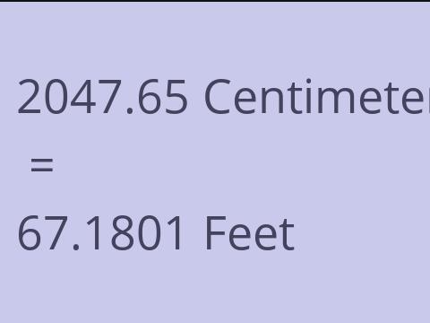 2047.65 CM TO FEET