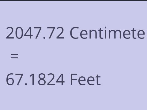 2047.72 CM TO FEET