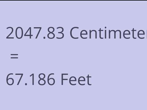 2047.83 CM TO FEET