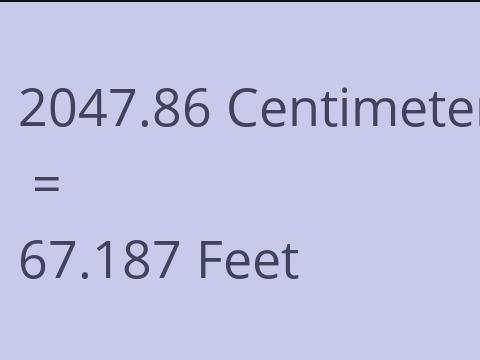 2047.86 CM TO FEET