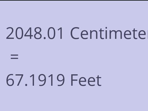 2048.01 CM TO FEET