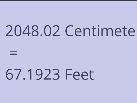 2048.02 CM TO FEET