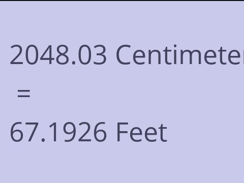 2048.03 CM TO FEET