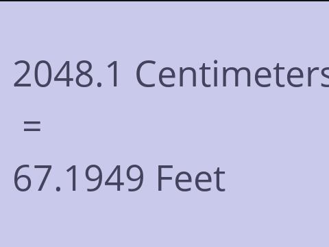 2048.1 CM TO FEET