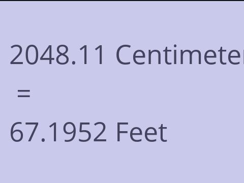 2048.11 CM TO FEET