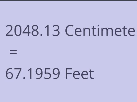 2048.13 CM TO FEET