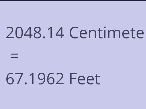 2048.14 CM TO FEET